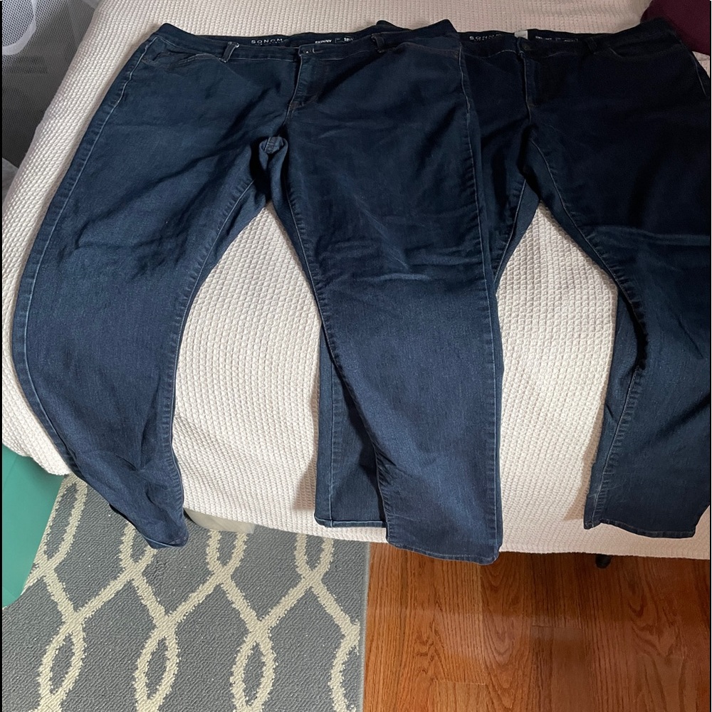2 pair skinny jeans